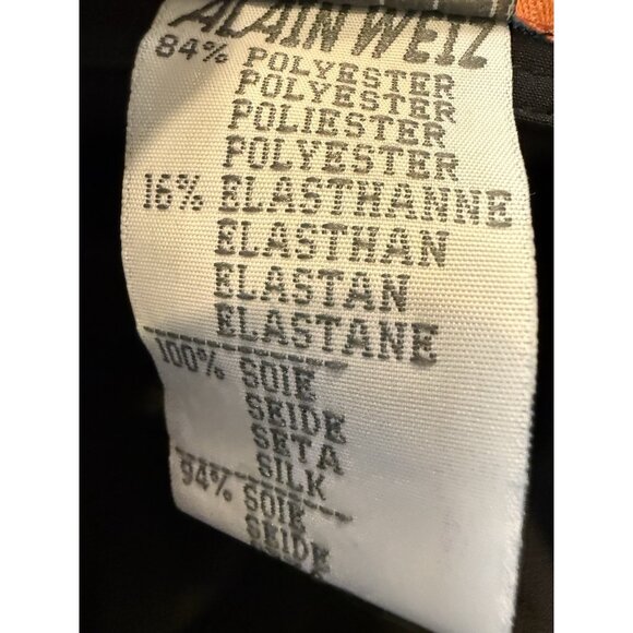 VTG ALAIN WEIZ 14 SILK BLOUSE TOP FALL HALLOWEEN JACKET TUNIC LIKE EILEEN FISHER - Picture 10 of 13